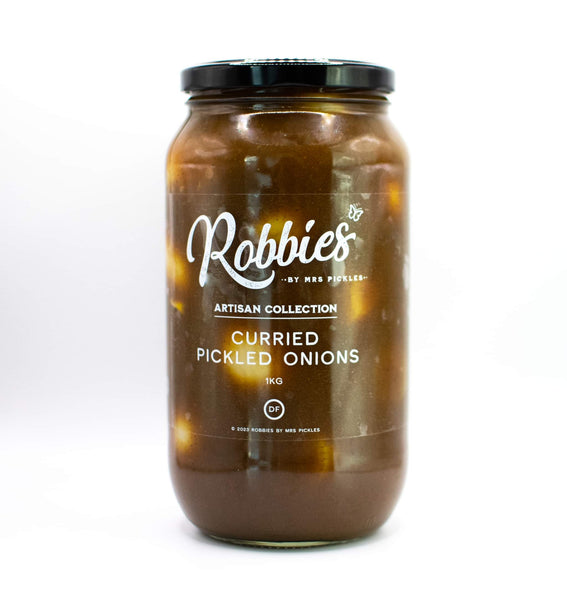 Curried Pickled Onions 1 KG Robbies by Mrs Pickles